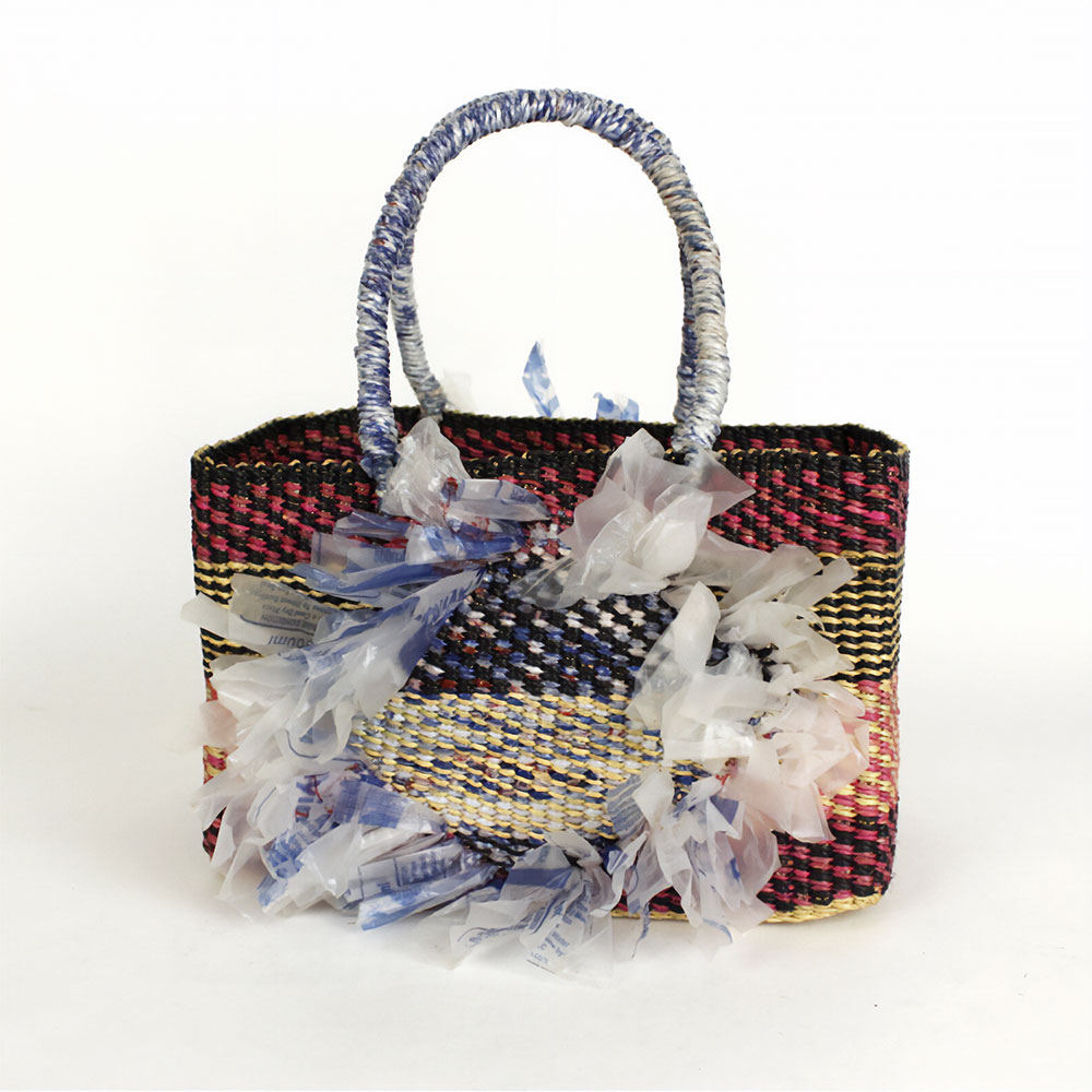 ボルガバスケット 四角底 フリンジピュアウォーター 24SS一点物 @19000→15200