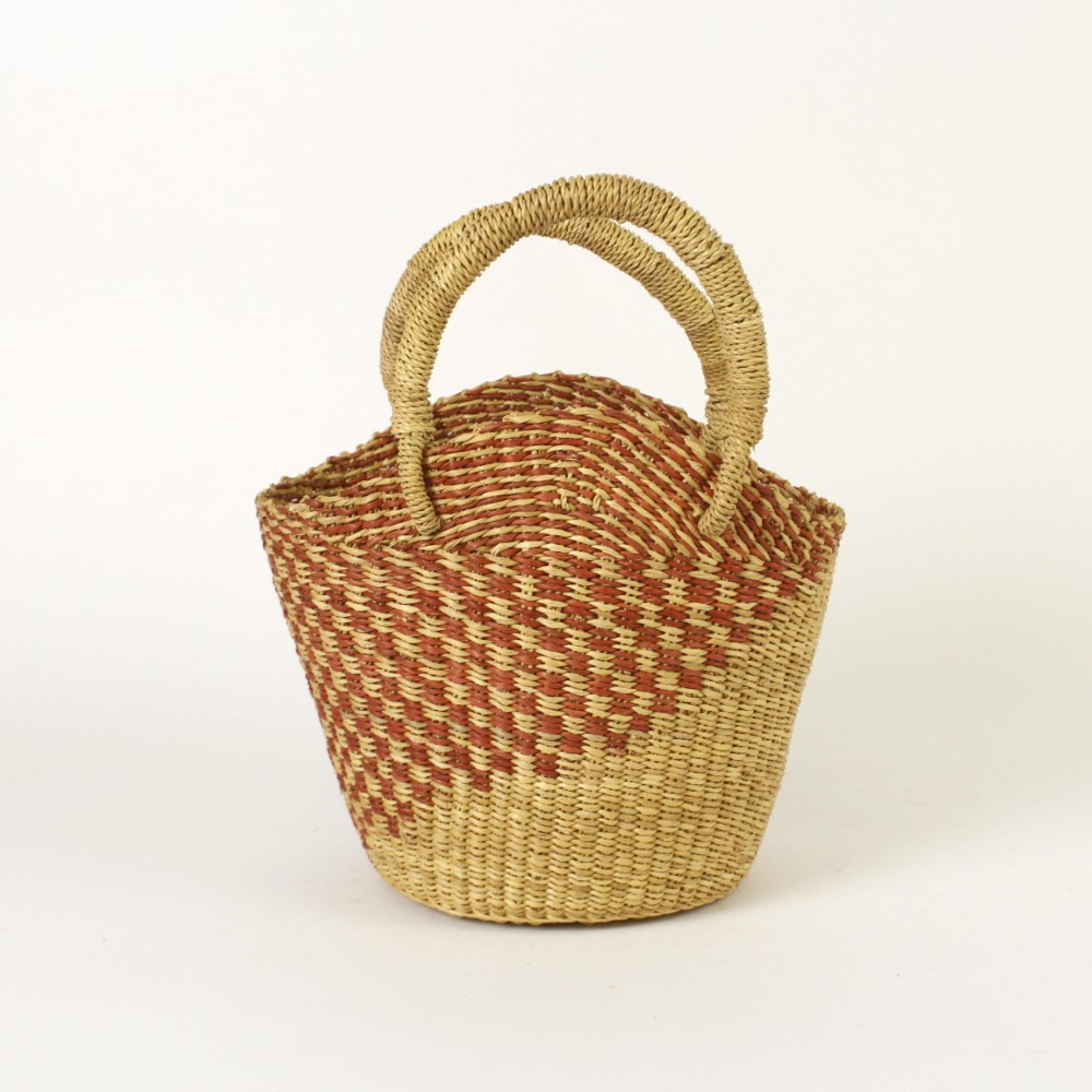 ボルガ山フォルム 斜めチェック ナチュラルサーモン