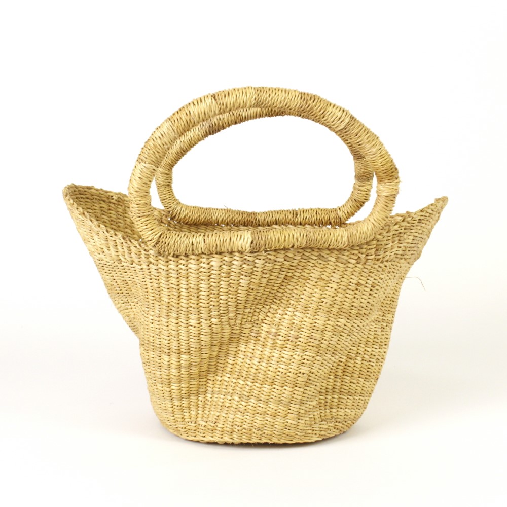 ボルガ丸底ウェーブカゴ 小 ナチュラル