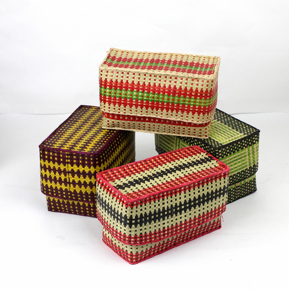 チヒ カラフル長方形箱 蓋付 S