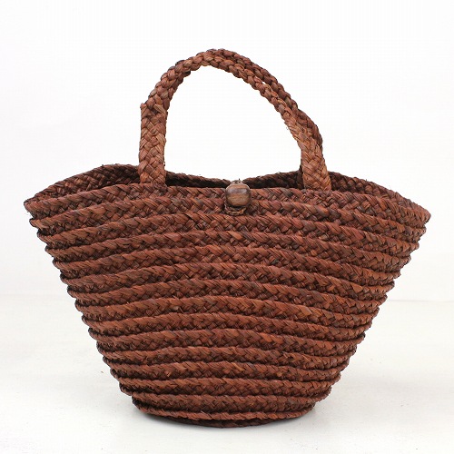 ラフィアブレードバッグ  S 単色 茶