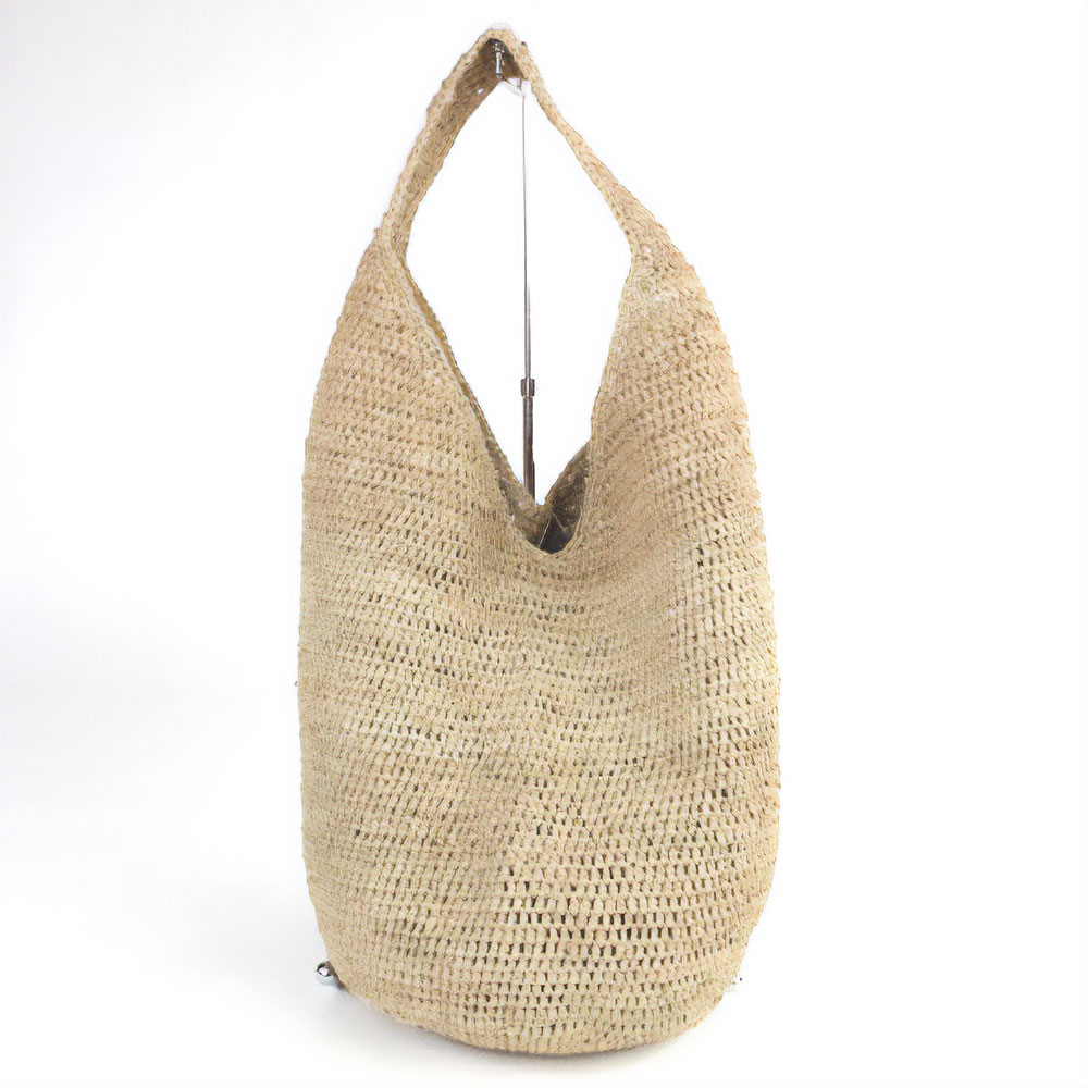 ラフィアかぎ編みバッグ 01ナチュラル