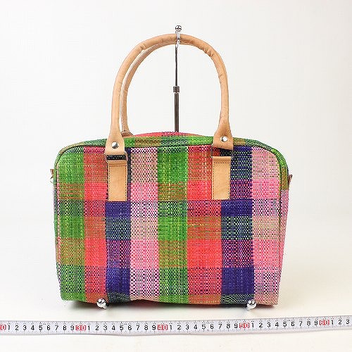 ラバンボストンバッグ チェック柄 SS一点物 @5000→4000円