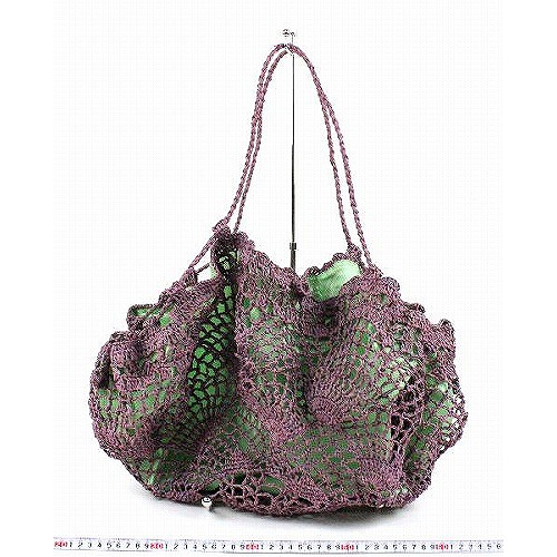 ラフィアピクニックバッグ レース編み SS一点物 @6000→4800円