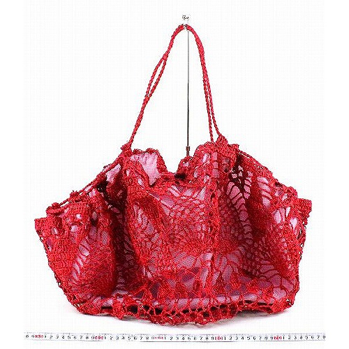 ラフィアピクニックバッグ レース編み SS一点物 @6000→4800円