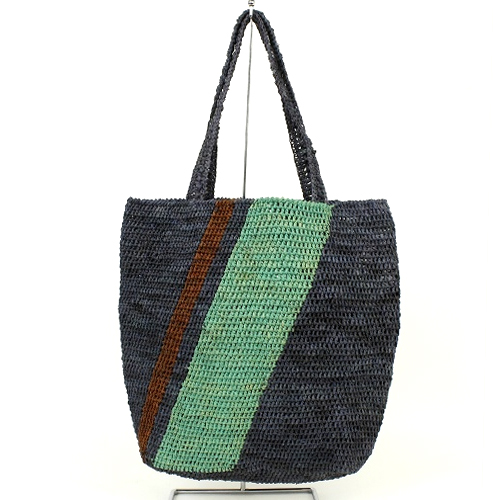 【SALE】ラフィアトート HOMME アイビー インディゴ @8000→4000