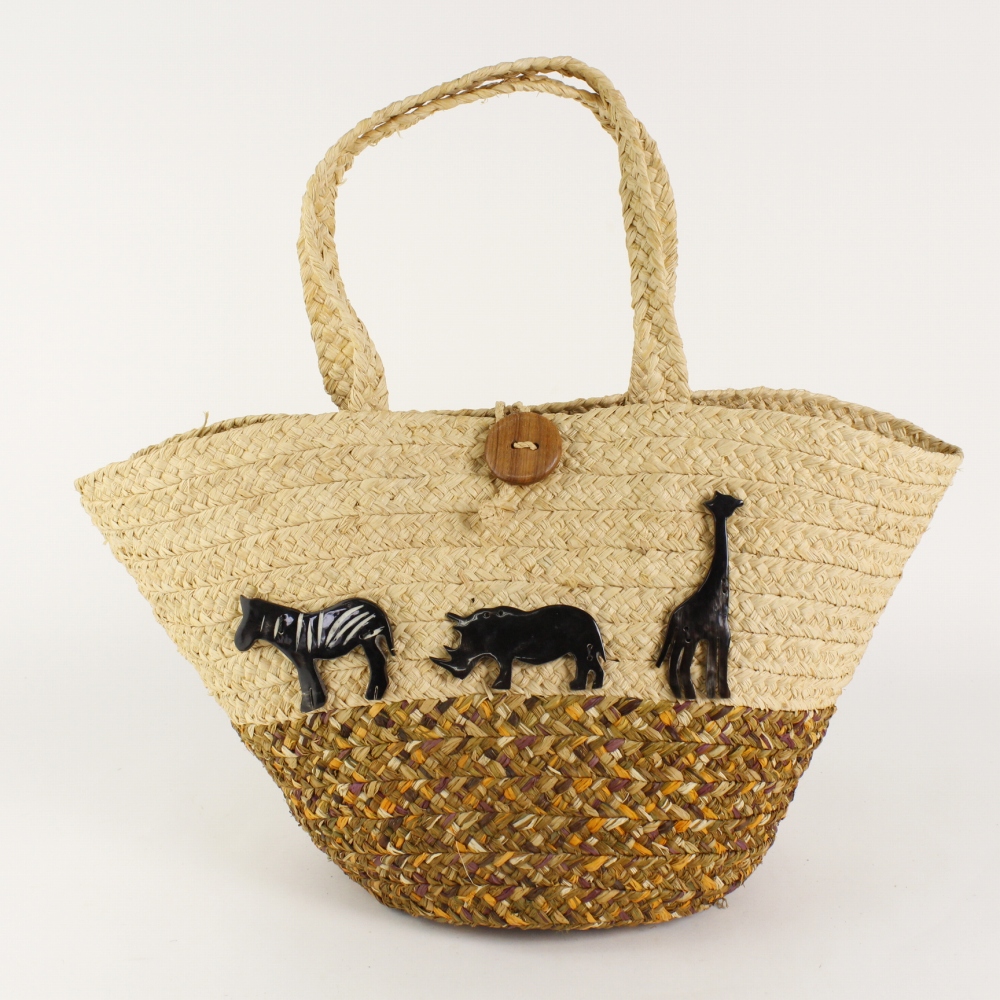 ラフィアブレードバッグ サファリ