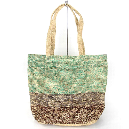 【SALE】ラフィアかぎ編みバッグ ナチュラルMIX グリーン系 @9800→6000