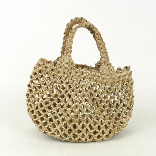 ラフィアxサイザルマクラメバッグBOTA ミニ ナチュラル