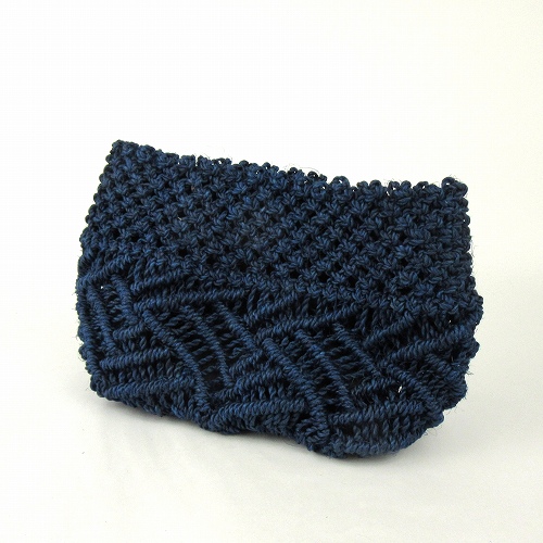 サイザルマクラメポーチ ネイビー