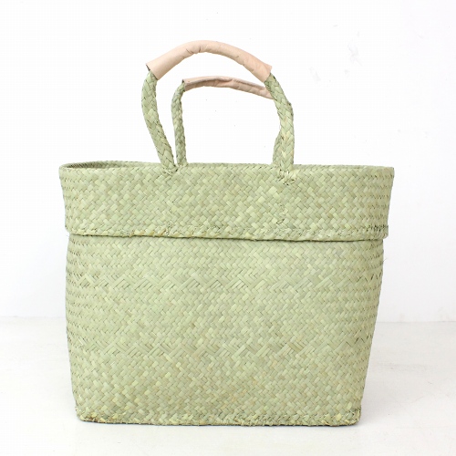 フルナカゴ 縁折り返し ハンドル革巻き 小