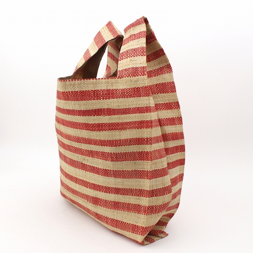 ラフィアラバンバッグ スーパー袋 赤