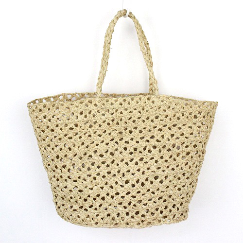 ラフィア トレッセバスケット 透かし ラフィア紐ハンドル