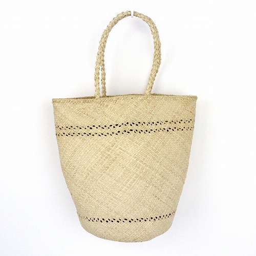 ラフィアトレッセバッグ 穴あきライン