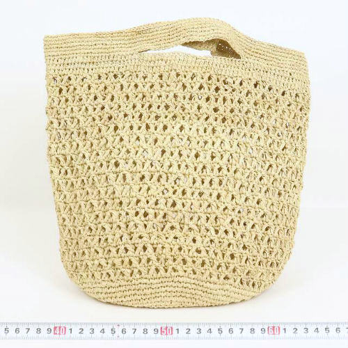 ラフィアかぎ編みバッグ 立体エックス NAT 21SS一点 @8600→6880