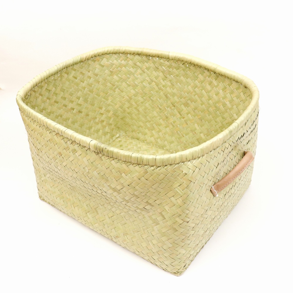 リンダ収納かご 横革手 23SS一点物 @7500→6000円