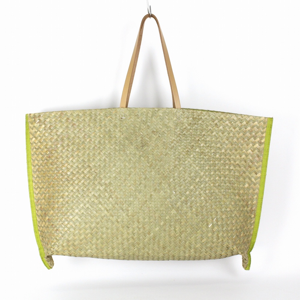 水草かご 革ハンドル 24SS一点物 @9000→7200