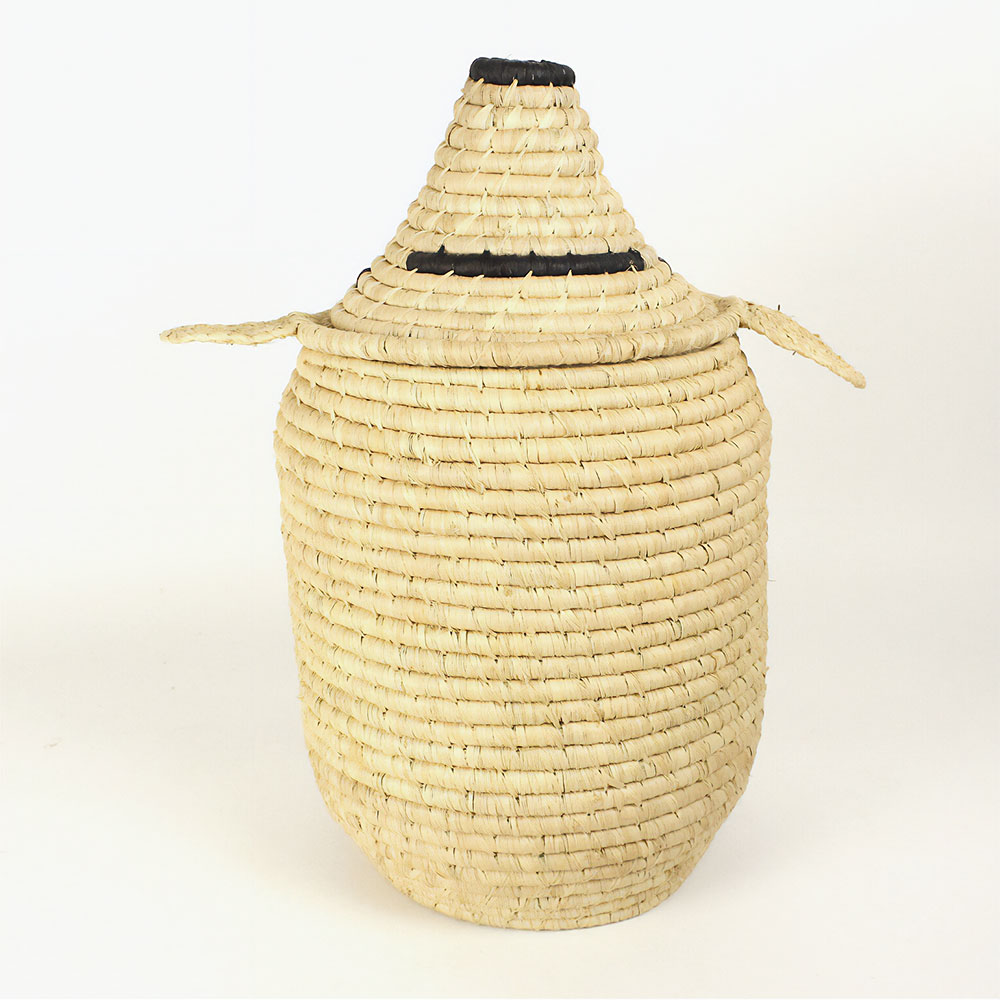 アラボララフィアかご いぬ NAT黒 24SS一点物 @6700→5360