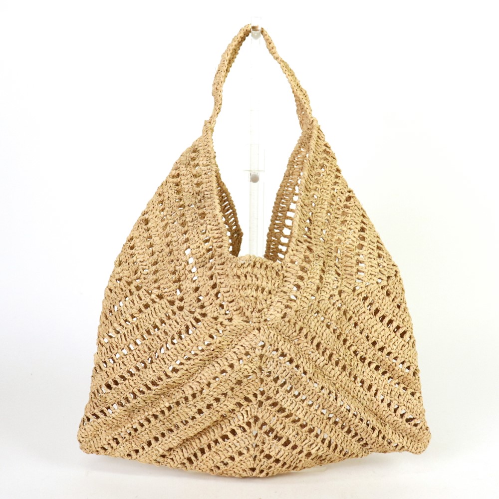 ラフィアバッグ パッチワーク