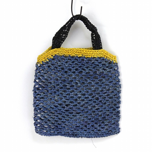 ラフィアミニトート網トリコロール マリンブルー マリンブルーB(色違い)