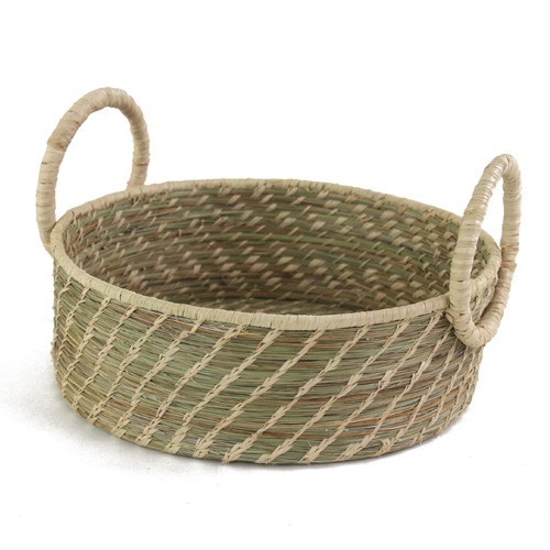 アラボラxラフィア丸かご丸取っ手付S 23x9