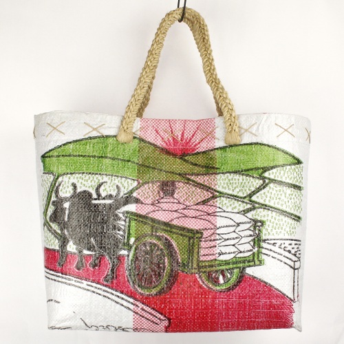 プラスチック米袋かごバッグ COW