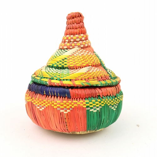 【SALE】エチオピアバスケット　中　とんがりカラフル @2800→1900