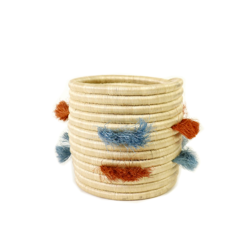 ルワンダビンバスケット 中 ポンポン