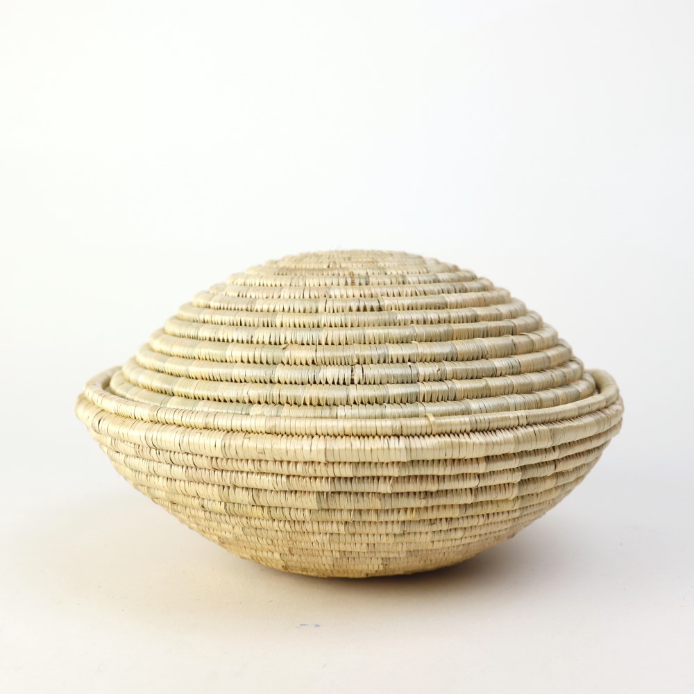 ミレット蓋付きフードバスケット ブルンジ 無地