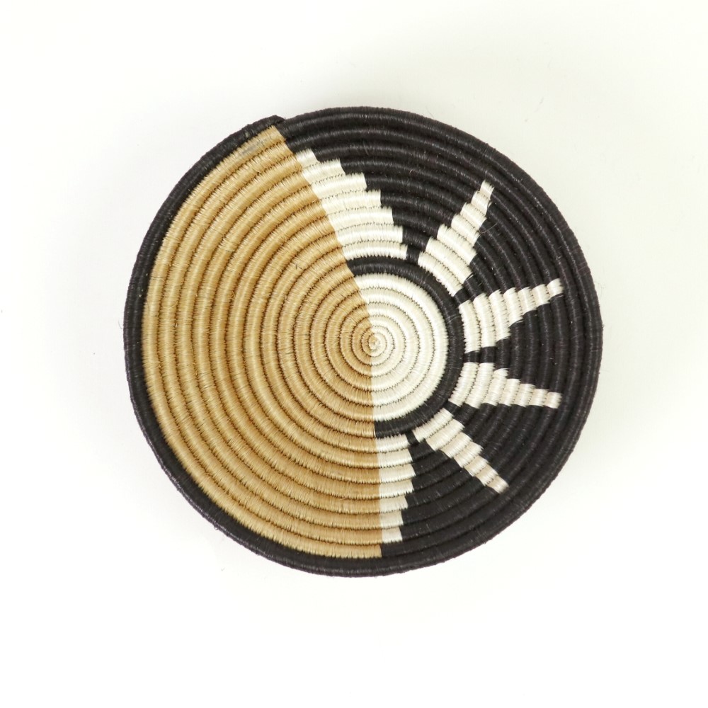 ルワンダサイザルボウルバスケット サンライズ 小