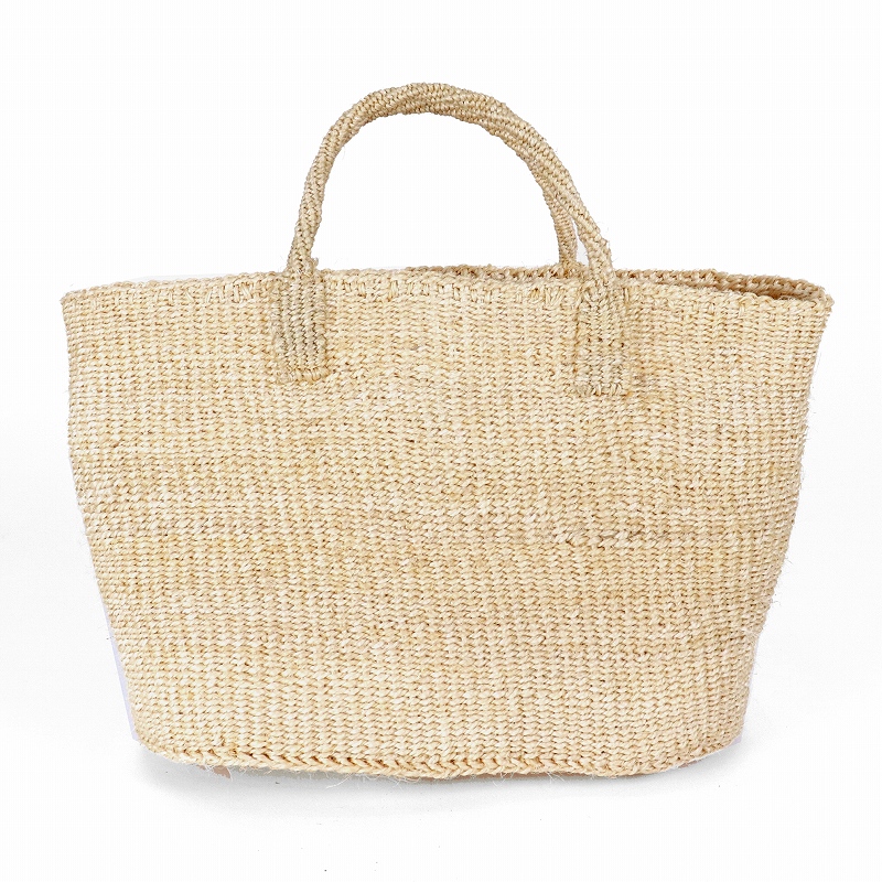 サイザル共手12x8横長 無地 クリーム