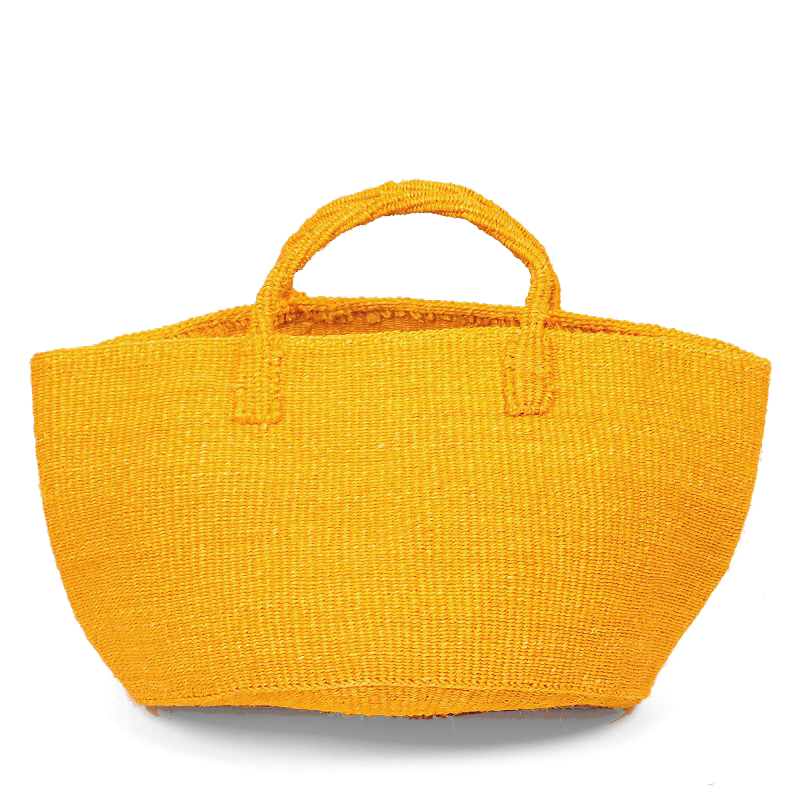 サイザル共手12x8横長 無地 オレンジ