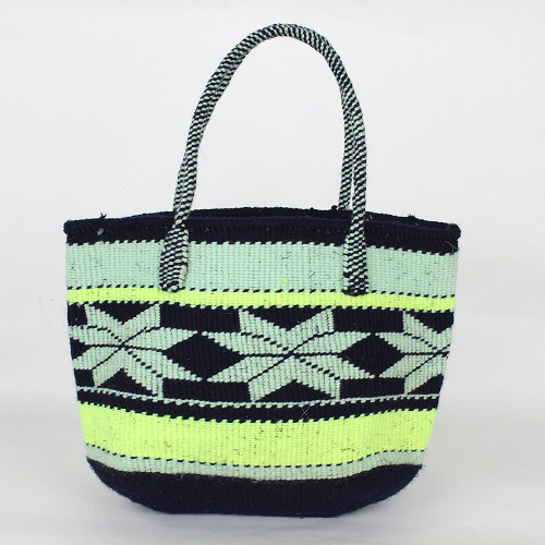 アクリルxサイザル共手 楕円 スノーフレーク真ん中1列 一点もの @8000→6400円