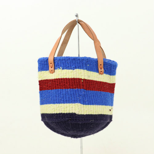 アップサイクルアクリル サイザル6インチ 平革ハンドル 2016 一点物