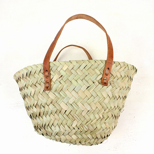 マリンディストローバッグ平革手提げ ミニ