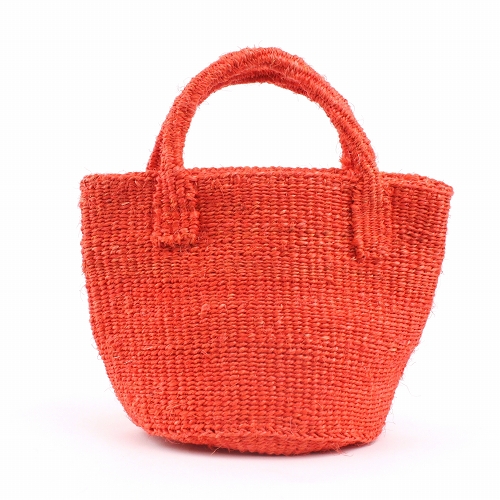 サイザルバッグ共手無地6インチ 無地 オレンジ