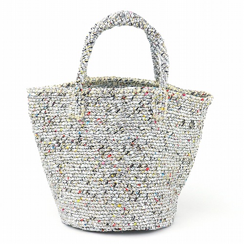 ホワイトシルバーサイザルバッグ共手9インチ