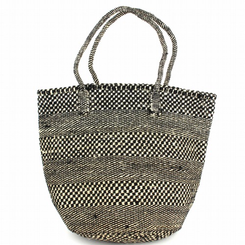 アクリルサイザル共手10x12 チェッカーミックス 黒