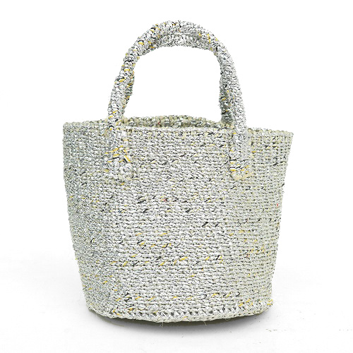 プラスチックサイザルバッグ共手8x7 シルバー