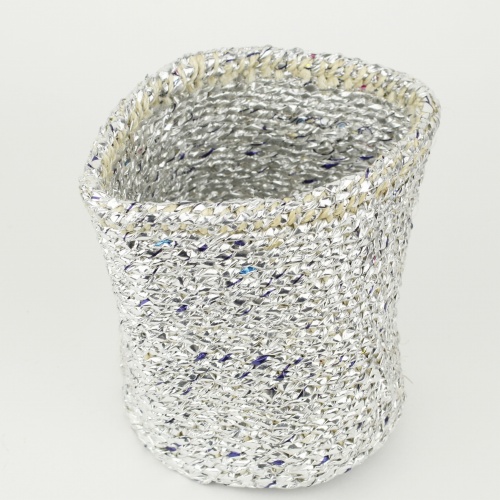 シルバーサイザルかご6インチ