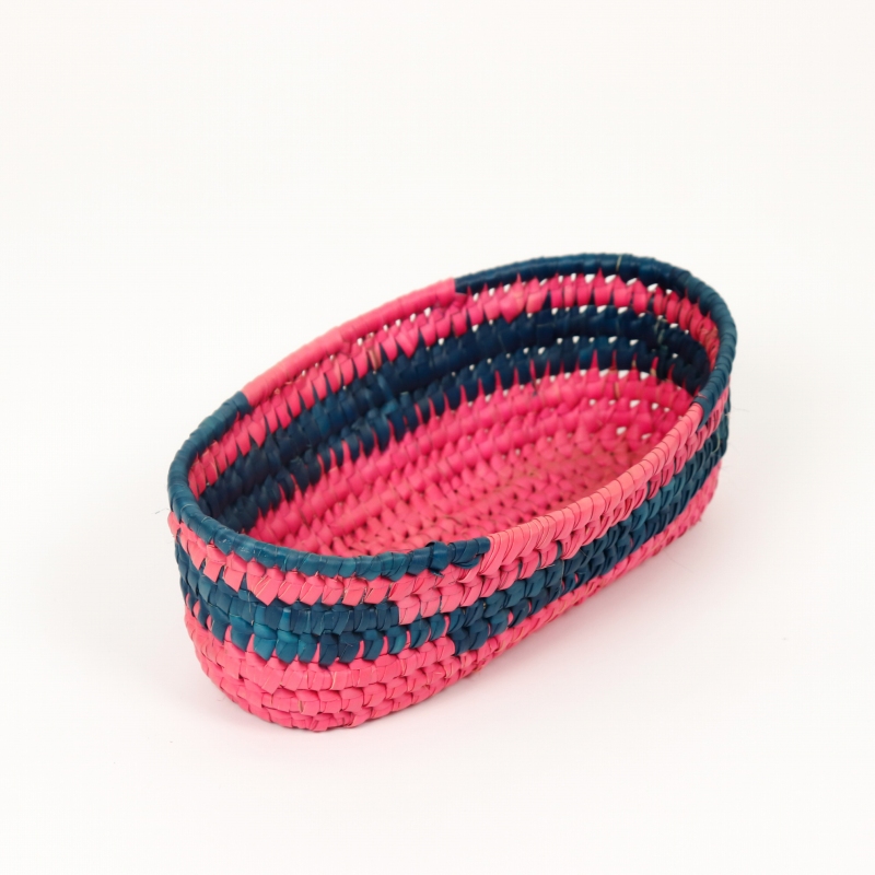 トゥルカナバスケット 楕円かご 柄