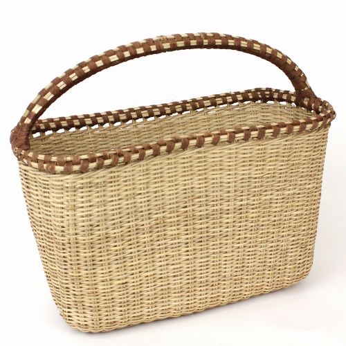 アチョリバスケット四角底 取手付 大