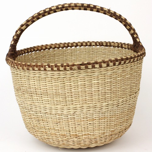 アチョリバスケット丸底 取手付 大