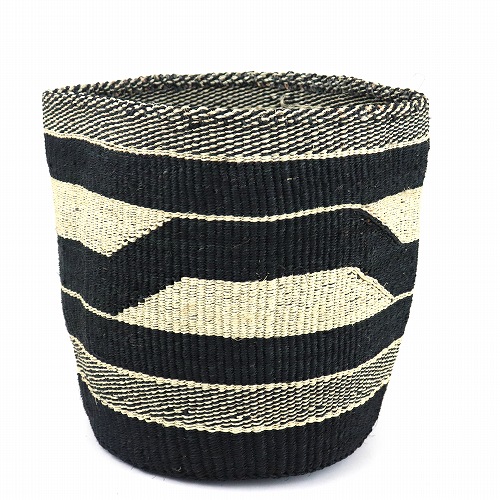 サイザル伝統柄インテリアかご モノトーン アソート