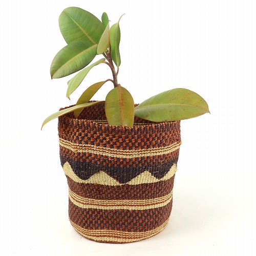 サイザル伝統柄インテリアかご アソート 大