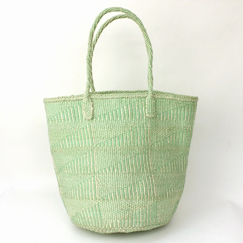 アクリルxサイザルバッグ共手10x12 フラッグ ペールグリーン