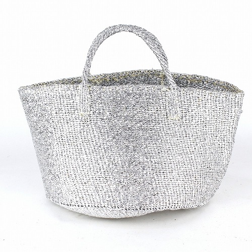 プラスチックサイザルバッグ共手12x8 横長 プラチナ