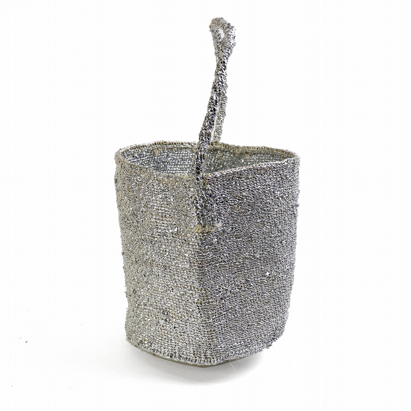 プラスチックサイザルバッグ共手9インチ プラチナ 長ハンドル一本