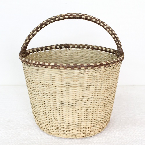 アチョリバスケット丸底 取手付 小