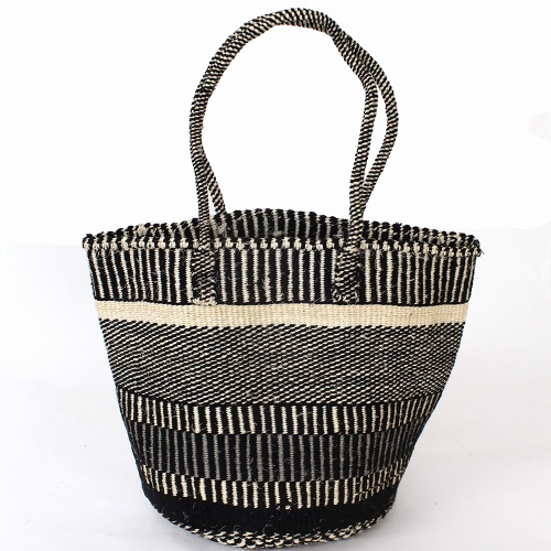 アクリルxサイザルバッグ共手10インチ スタンディングミックス 黒